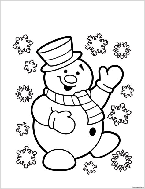 Color Snowman Printable